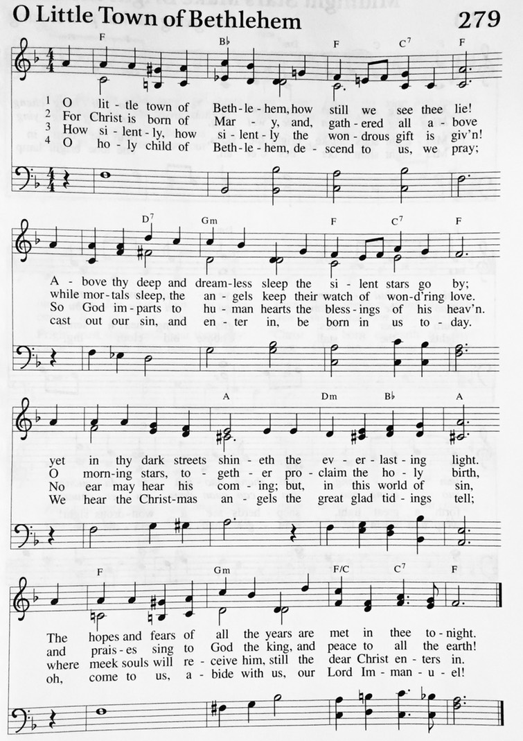 Hymn 279 - O Little Town of Bethlehem