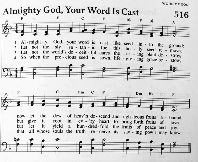 Hymn 516 - Almighty God, Your Word Is Cast