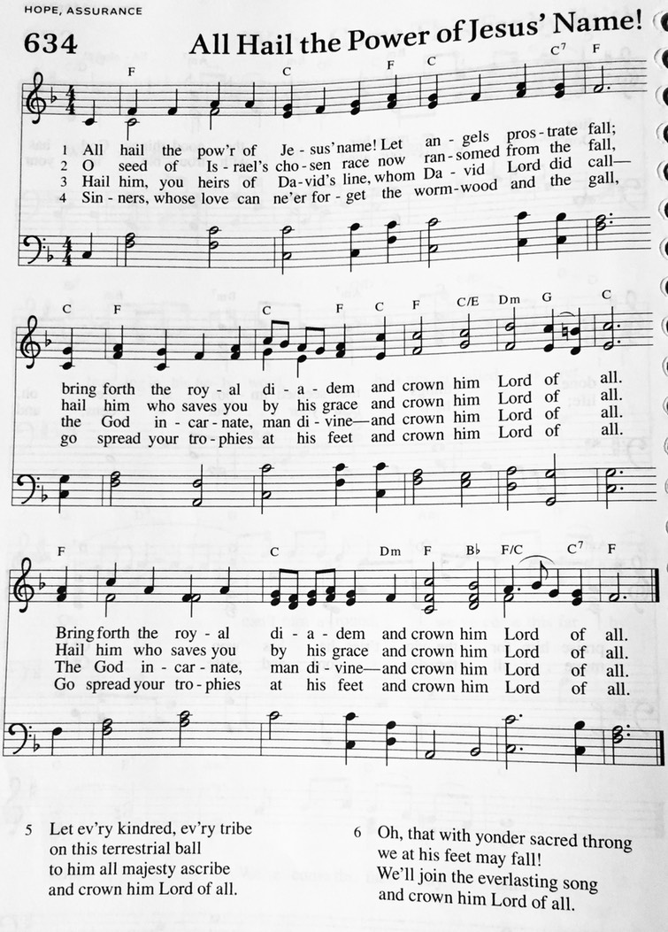 Hymn 634 - All Hail the Power of Jesus' Name