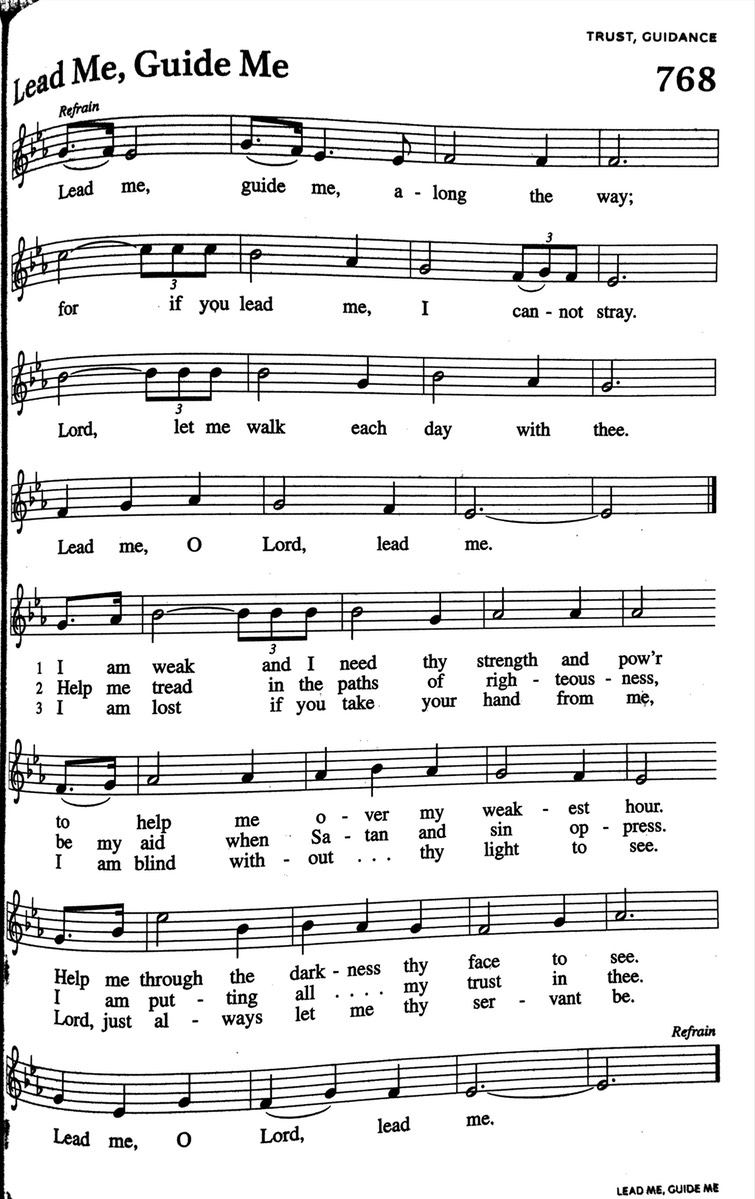 Hymn 768 - Lead Me, Guide Me