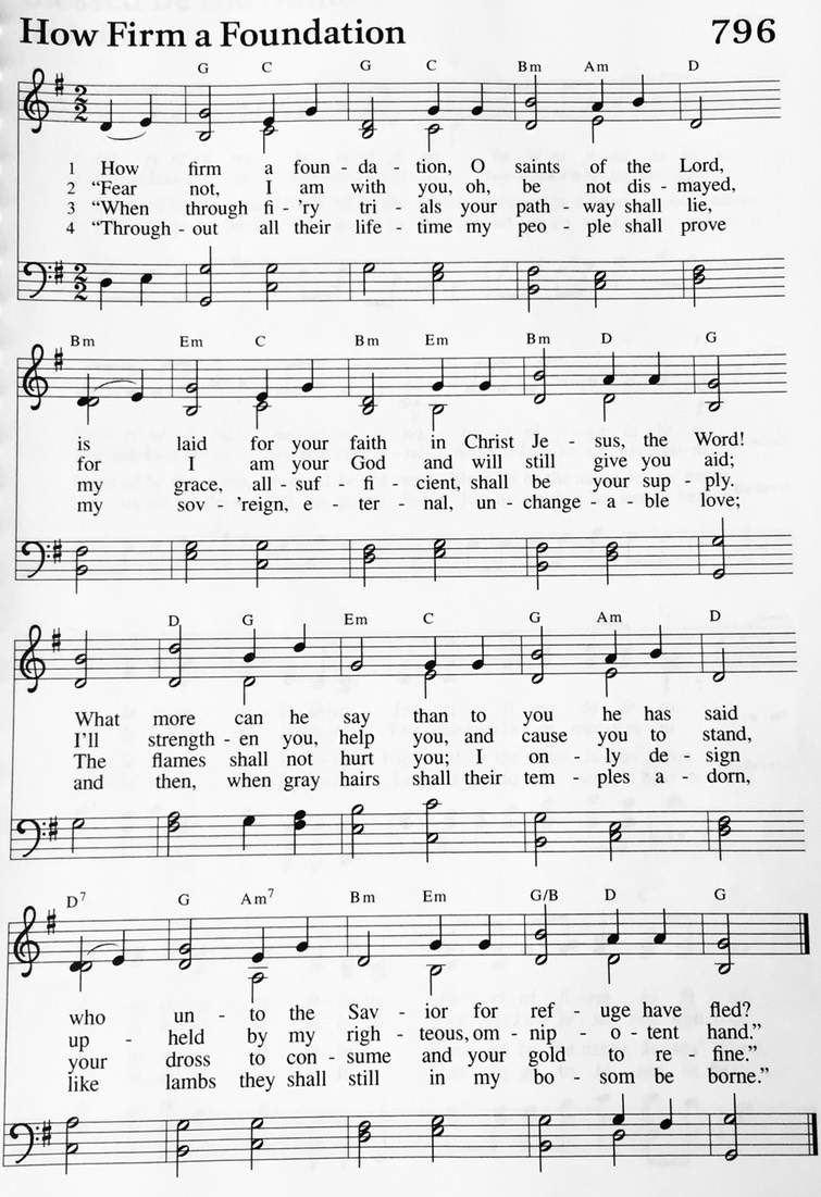 Hymn 796 - How Firm a Foundation