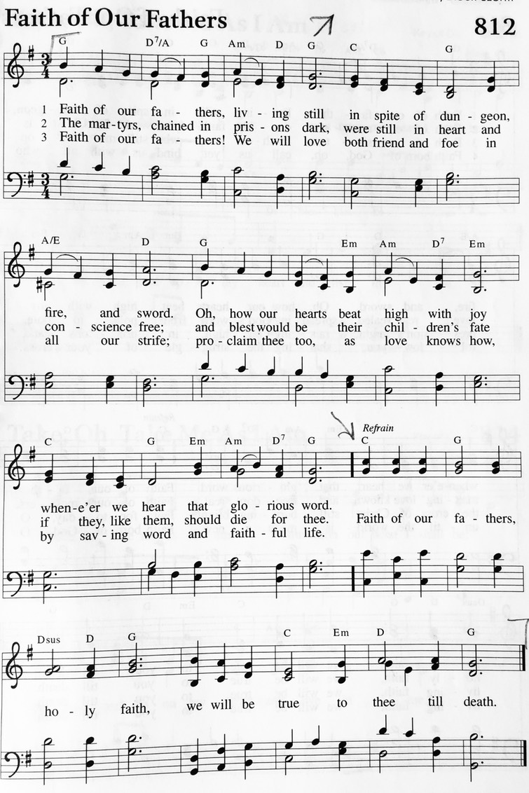 Hymn 812 - Faith of Our Fathers