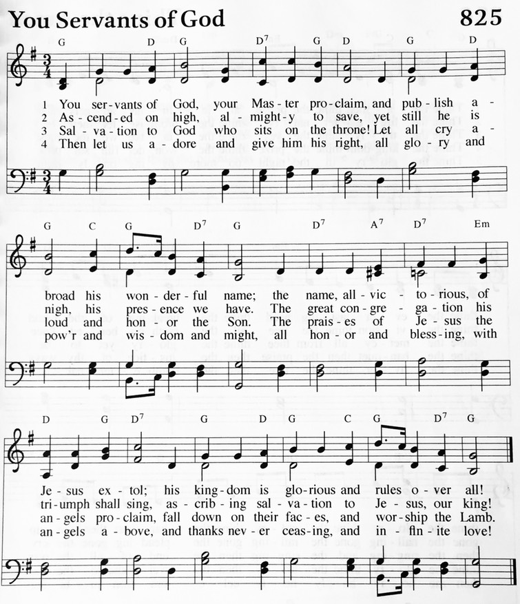 Hymn 825 - You Servants of God