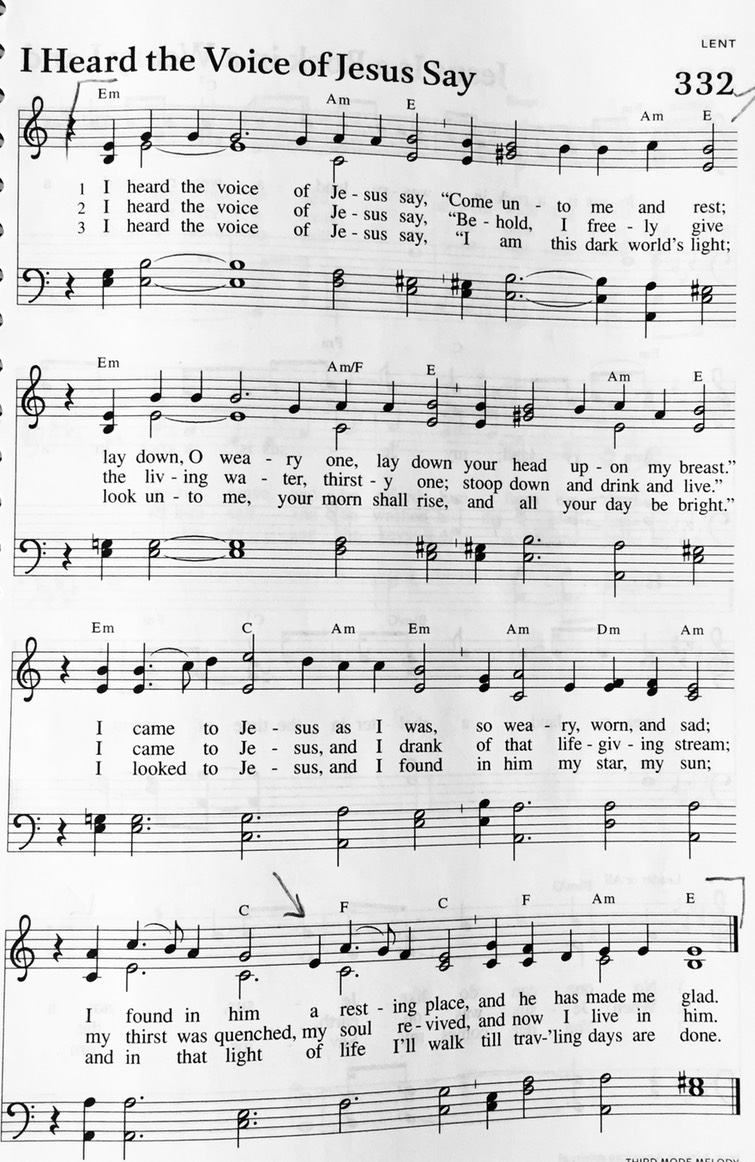 Hymn 332 - I Heard the Voice of Jesus Say