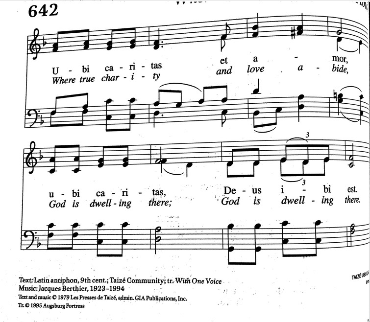 Hymn 642 - Ubi Caritas - Where True Charity and Love Prevail