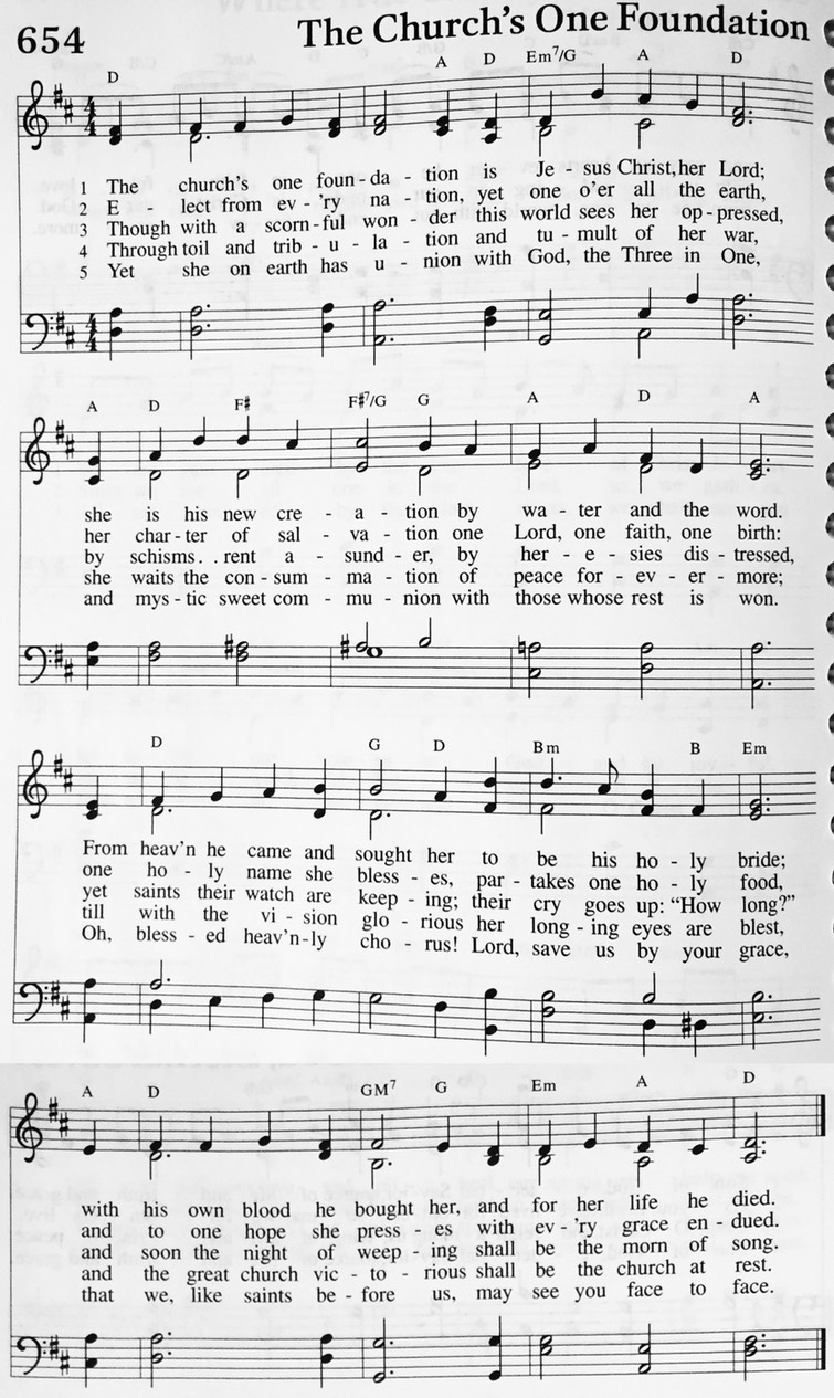 Hymn 654 - The Church's One Foundation